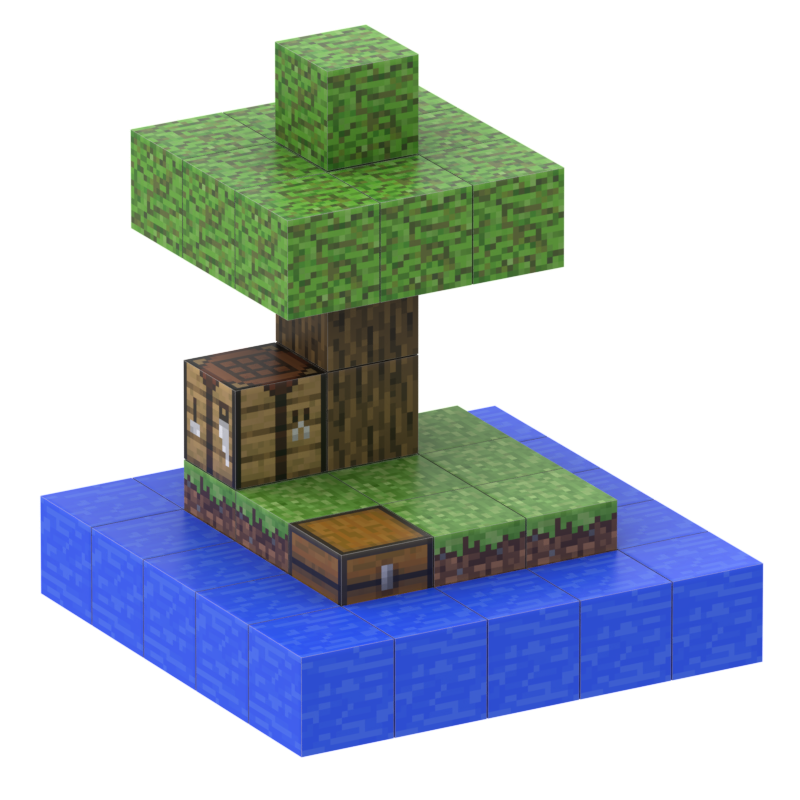 T038-mini island (38pcs) comes with 1 random figure