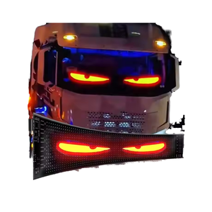 Lampu piksel matriks LED RGB animasi kustom lampu mata setan 24V yang dapat diprogram untuk iklan truk mobil lampu Logo kontrol aplikasi baru - Product Image 1