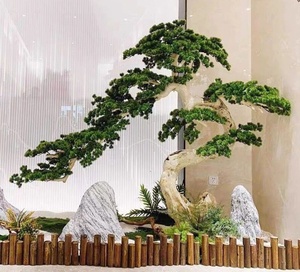 Handmade Fiberglass Trunk Faux Yew Pine <strong>Tree</strong> / Artificial Pine <strong>Tree</strong> for Home Landscaping Decor - Product Image 2