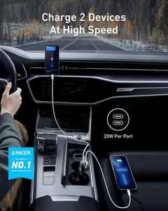 Anker 40W USB C Car <strong>Charger</strong> 2-Port Power <strong>IQ</strong> 3.0 Type C Adapter PowerDrive III Duo with Power Delivery for iPhone - Product Image 2