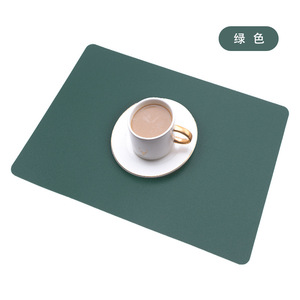 双面聚氨酯皮革放置垫餐垫防水桌垫套装带标志手工桌垫 - Product Image 6