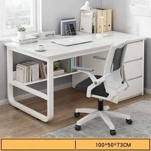 Mesa de ordenador con cajones, escritorio de Juegos de oficina simple moderno escritorio blanco para dormitorio Escritorio de oficina en casa para espacio pequeño - Product Image 4