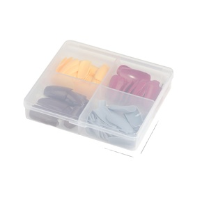 Misscheering 4 Grids 96 Pcs多色プレス爪フレンチチップ光沢のあるマットウェアラブルフルカバー指爪バルク - Product Image 6
