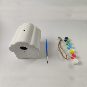 热卖绘画Diy儿童玩具套装儿童手工石膏鸟陶瓷画彩虹画工艺品创意套装