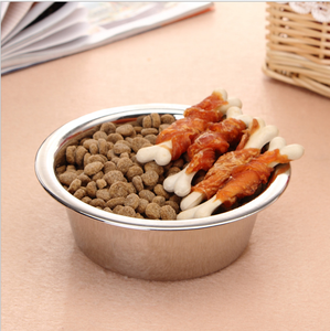 Redonda de Aço Inoxidável de Tamanho médio Pet Tigela de Comida Tigela Gato Cão - Product Image 2