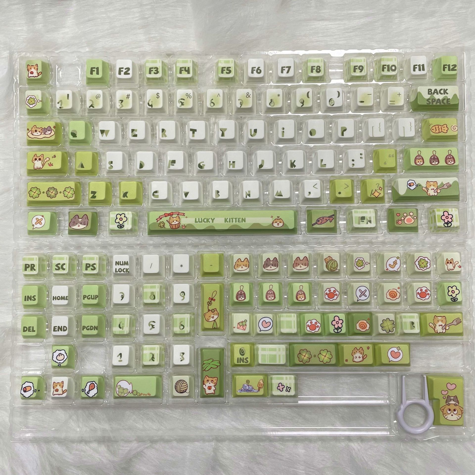 Lucky meow theme keycap-original factory-english version