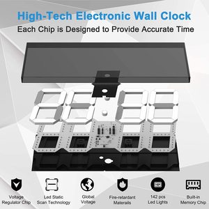Orologio da parete Oversize con numeri da 6 pollici orologio da parete a LED digitale telecomando conto alla rovescia/sveglia con Timer conto alla rovescia orologio da tavolo intelligente - Product Image 6