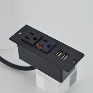 USA onaylı abd mobilya masa gömme monte priz çıkışları yuva şerit çift USB portu ile 2 kanepe soket çıkışları - Product Image 4