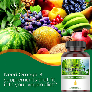 Dha epa תוסף טבעוני אומגה 3 אצות שמן softgels dha אומגה 3 שמן נגזר אצות - Product Image 2