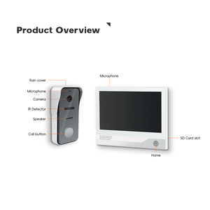 Pantalla táctil Morningtech Ethernet de 7 pulgadas con WiFi incorporado Monitor interior de seguridad de 2 cables para apartamento - Product Image 5