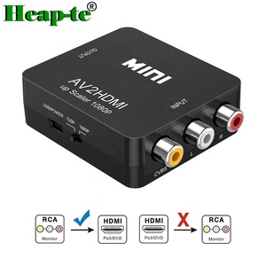 Convertidor de entrada RCA a HDMI, convertidor de 3 pines AV a HDTV, Mini RCA AV CVBs A Adaptador HDMI - Product Image 2