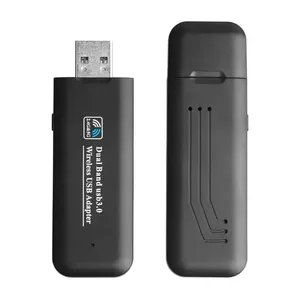 Scheda di rete wireless USB dual-band 1300M con dente blu WIFI due in uno per computer 2.4G/5G senza driver per scheda di rete wireless - Product Image 6