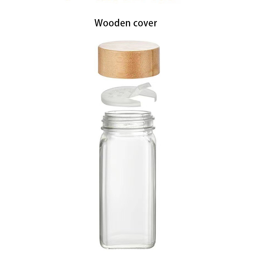 Clear with bamboo cover
