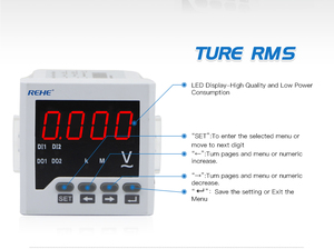 Dc Voltage and Ampere Meter Dc Power Meter Lcd 20v Dc Panel Meter Voltmeter Waterproof - Product Image 3