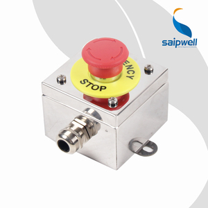 Scatola di controllo Saipwell pulsante pulsante di emergenza a due fori in metallo impermeabile bottone - Product Image 3