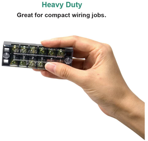 6 P <strong>Dual</strong> Row 600V 25A Screw Terminal Blocks with Cover + 400V 25A 6p(white and Black) Terminal <strong>Busbar</strong> Connector - Product Image 6