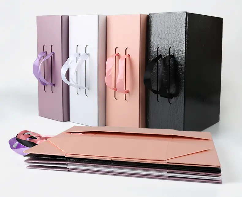Custom Luxury Satin Gift Jewelry Paper Cardboard Book Shaped Magnetic Closure Packaging Rigid Box