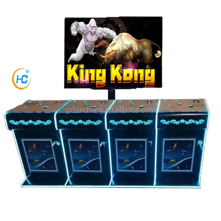 Kingkong regolabile 4p Kirinfire Shoot Fish gioco da tavolo Multiplayer Arcade Fishing Game Machine