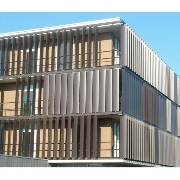 Arranha-céu Windproof Alumínio Exterior Tubo Oval Vertical Louvers Alumínio Perfis decorativos Painel de parede comercial Louver