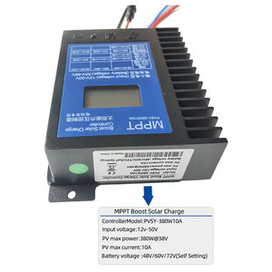 10A MPPT regolatore di carica solare 380W 36V/48V/72V batteria autoregolatore di Boost solare - Product Image 4