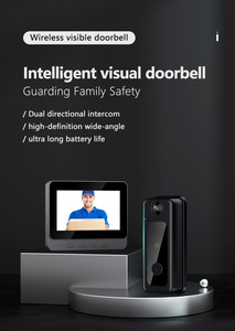 Anillo de seguridad inteligente para el hogar, timbre inalámbrico para exteriores, visión nocturna, pantalla de 4,3 pulgadas, intercomunicador de Voz bidireccional - Product Image 2