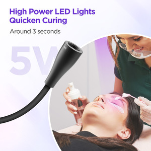 Adjustable 5W <strong>UV</strong> LED <strong>Lamp</strong> for Eyelashes Extension Moveable Stand Fast Curing Time ABS Material Multiple Plug Types-for Eye Care - Product Image 2