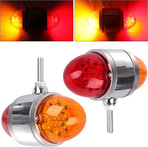 Tsinye防水ダブルフェイスライトLEDデュアルレボリューションアンバー赤いスイカライトターンシグナルマーカートラック用テールライト - Product Image 5