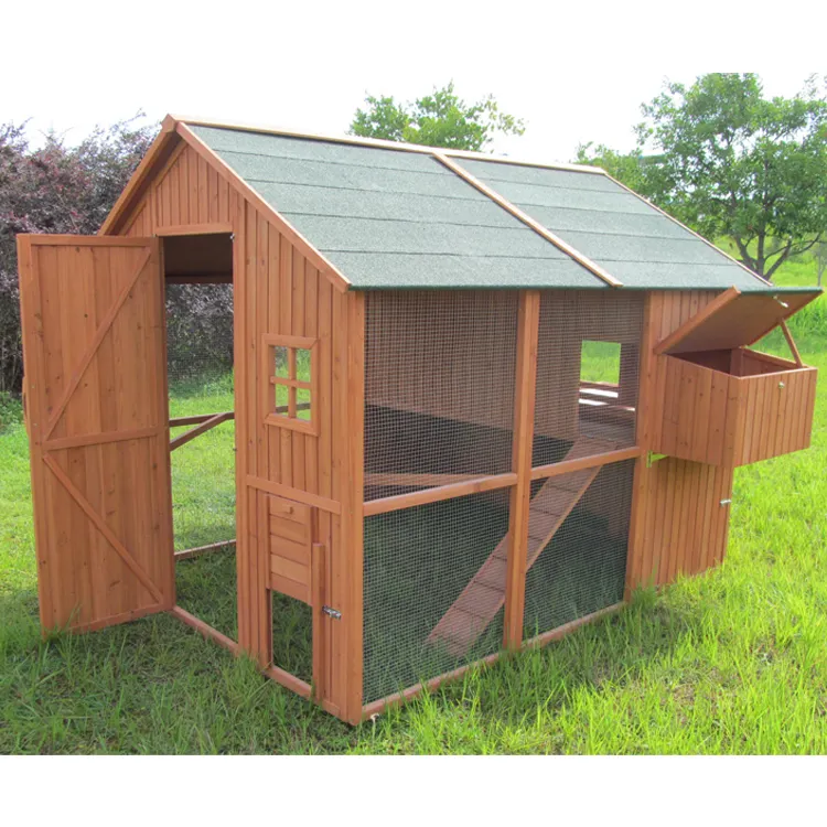 Gabbia per polli in legno gabbie per animali domestici di grandi dimensioni case prodotto pollaio in legno naturale
