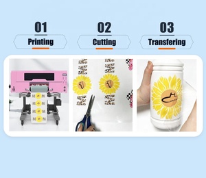 2025 haolic ใหม่เครื่องปริ้นเตอร์ DTF UV DTF UV ขนาดเล็กสีชมพูเครื่องพิมพ์2 Iin 1 ROLL TO ROLL Libbey wraps - Product Image 4