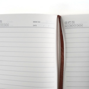 Customizable Simple Style Business <strong>Notebook</strong> <strong>with</strong> PU <strong>Stripe</strong> Cover Thermal <strong>Binding</strong> for Office Work Meetings and Notepads - Product Image 4