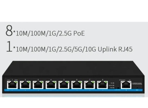 2.5G 10G Uplink POEネットワーク管理スイッチQoSプラグアンドプレイエンタープライズオフィスVLAN使いやすいエンタープライズライトネットワーク