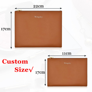 Kaynak fabrikadan özelleştirilmiş kahverengi pembe beyaz küçük Pu deri makyaj kozmetik torba çanta - Product Image 5