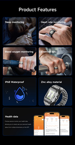 TechStar TWR01 석영 시계 스마트 링 시간 표시 조정 수면 모니터링 건강 심박수 혈액 산소 하이 퀄리티 - Product Image 3