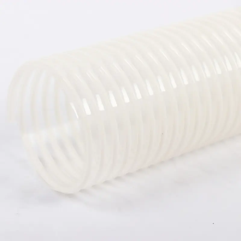Tuyau d'aspirateur en PVC Dépoussiérage flexible ondulé en plastique renforcé de fil d'acier