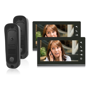 7 Inch Multi Apartments Video <strong>Intercom</strong> <strong>System</strong>, 2 Villa Door Station <strong>with</strong> 2 Color Screen Monitor Unlock <strong>Intercom</strong> - Product Image 1