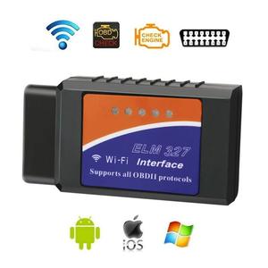 CE ROHS 认证 Wifi obd2 适配器 elm327 代码读取器 obdii 汽车扫描仪汽车诊断工具支持所有 OBD II 协议