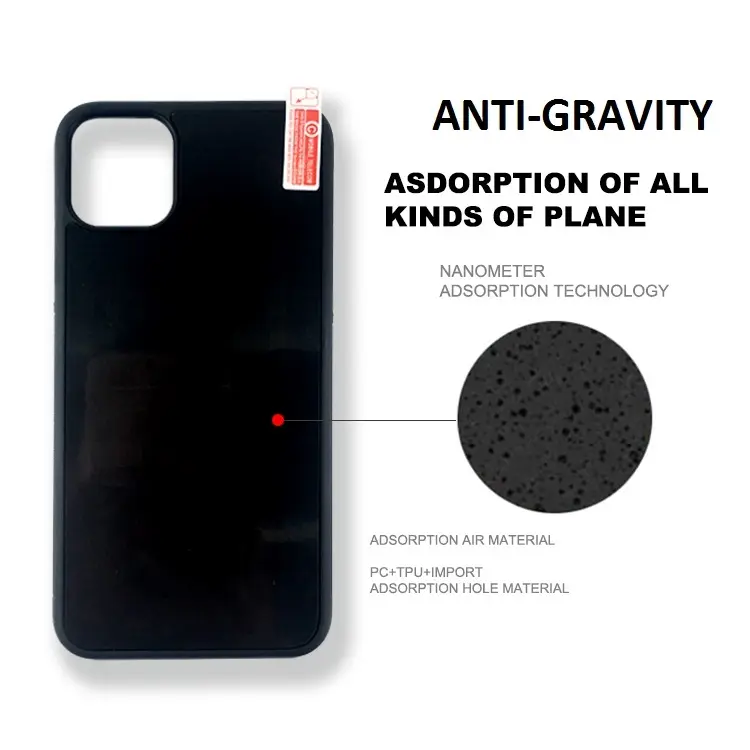 Hotselling yıkanmış emme Anti yerçekimi Sticker telefon Iphone için kılıf 12 11 Pro Max Xs Xr 6 7 8 6S artı