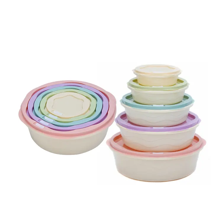 5 Pieces Food Storage Containers With Lids High Quality Kitchen Organizer Plastic Storage Box