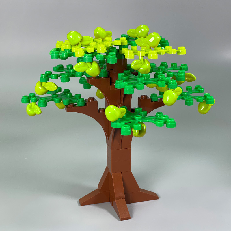 Árbol frutal de manzana verde.
