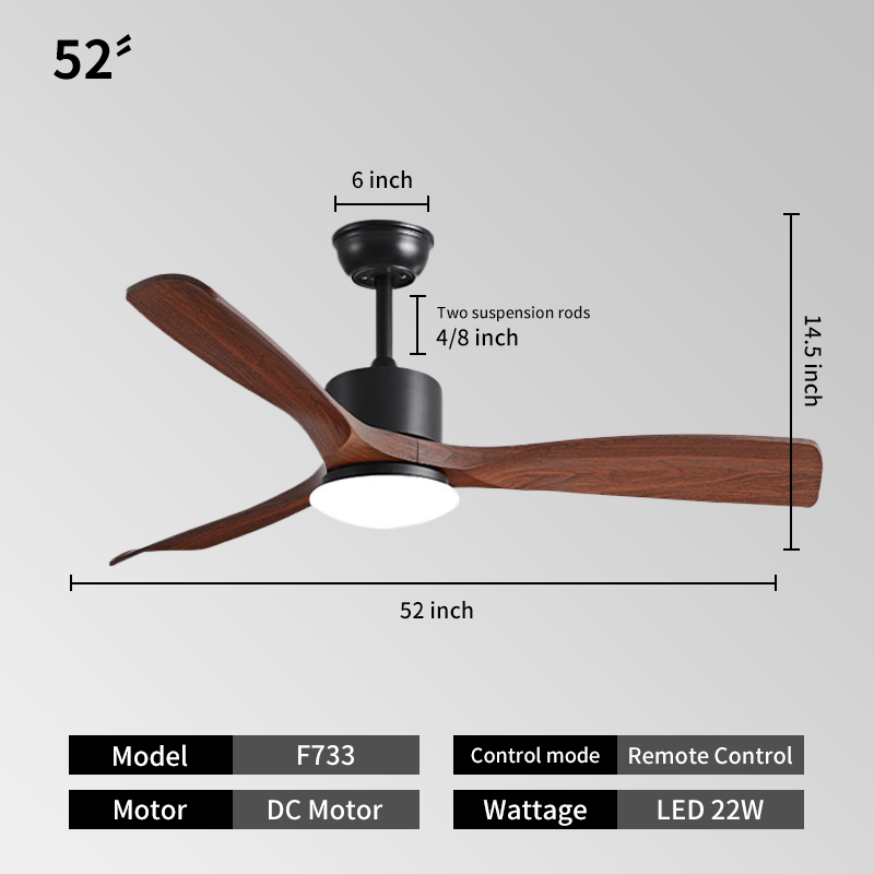 52inch -Blackr + walnut color