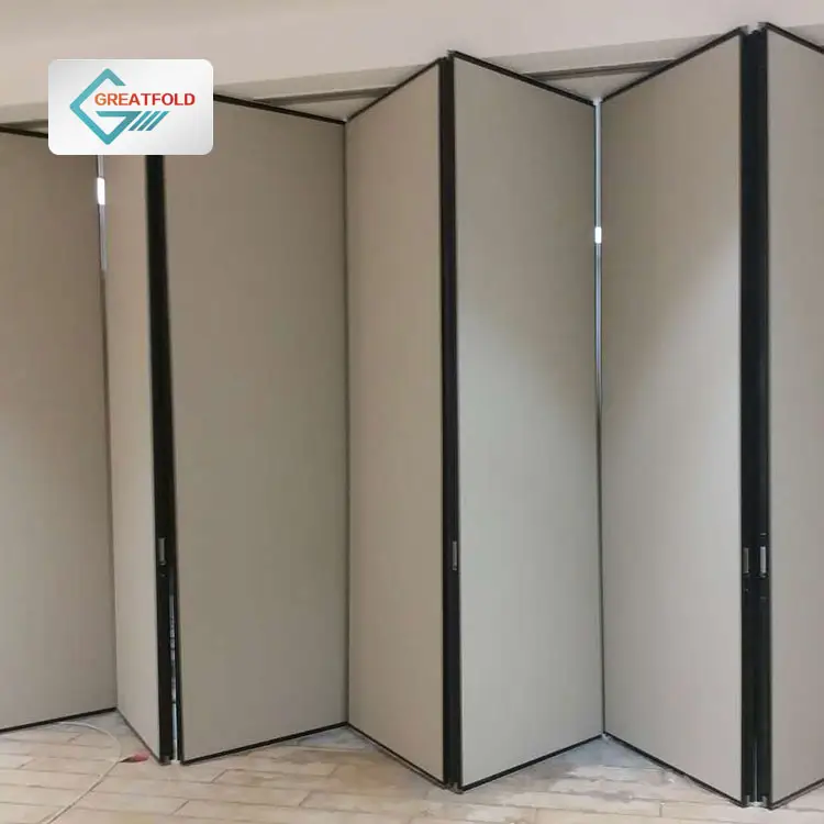 operable wall MDF removable acoustic sliding airwall dividing movable folding partition wall for office