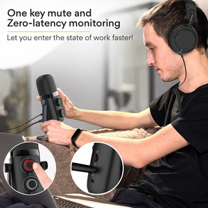 RGB-Gaming-Mikrofon-Support-Programmierung für profession elle Gamer Podcast-Mikrofon USB-Typ-C-Gaming-Mikrofone