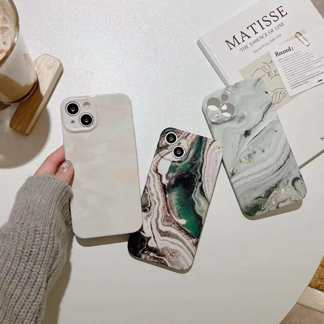 Nuovissima custodia per cellulare in marmo antiurto a buon mercato per Iphone 15 Pro Max Dropshipping prodotti spedizione gratuita