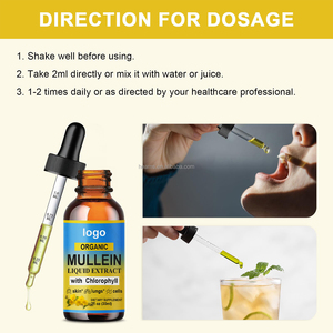 Özel etiket organik Mullein yaprağı ekstresi akciğer detoks için hızlı emici bitkisel sıvı takviyesi bırakın ve temizleyin - Product Image 2