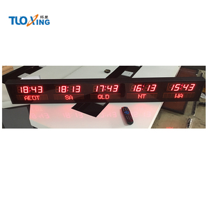 Tragbare programmier bare Städte LED Digital World Time Clock Fernbedienung Zeitzone Ändern der Uhr - Product Image 5