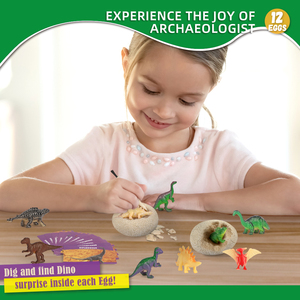 Dinozor kazı kiti tasarım yaratıcı öğrenme çocuk oyuncak diy plastik malzeme kazmak çocuk için oyuncak dino yumurta kazmak kiti - Product Image 3