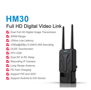 SIYI HM30 Full HD dijital Video bağlantısı radyo sistemi verici uzaktan kumanda OLED dokunmatik 1080p 60fps 150ms FPV OSD 30KM - Product Image 2