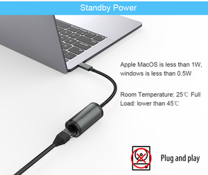 Pulwtop USB C to 1000Mbps Gigabit RJ45 Oem USBC Wifi Usb Hubs 11000M USB3.0 Ethernet Type C <strong>Adapter</strong> for <strong>Notebook</strong> Desktop Laptop - Product Image 3