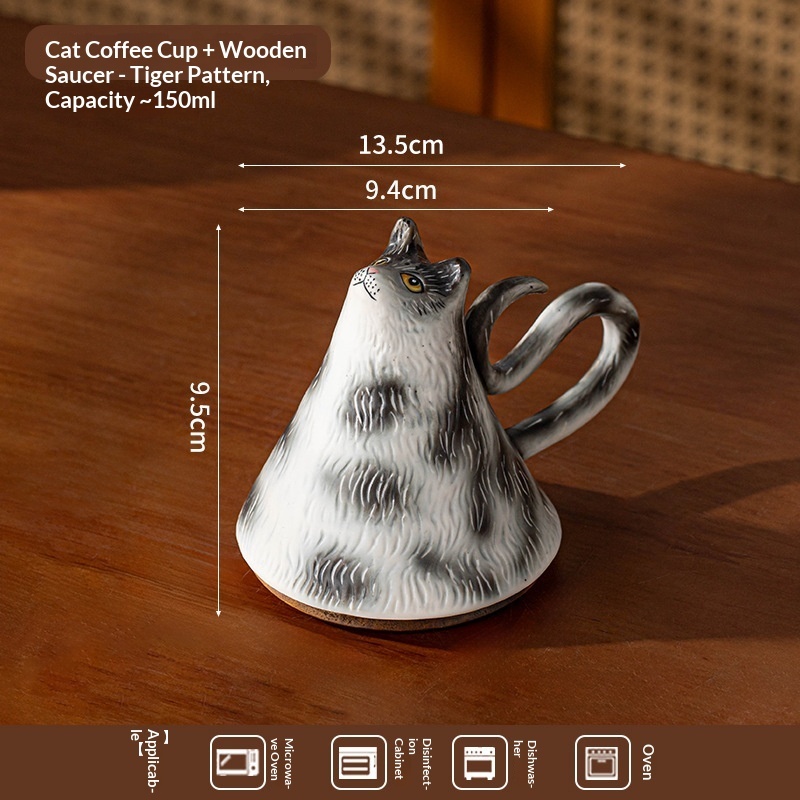 Taza de gato atigrado marrón