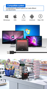 DP8580M Popular A4 Tamaño Escritorio Omnidireccional Escáner de código de barras USB 1D 2D Lector de código QR con interfaz RS232 Android OS Stock - Product Image 6